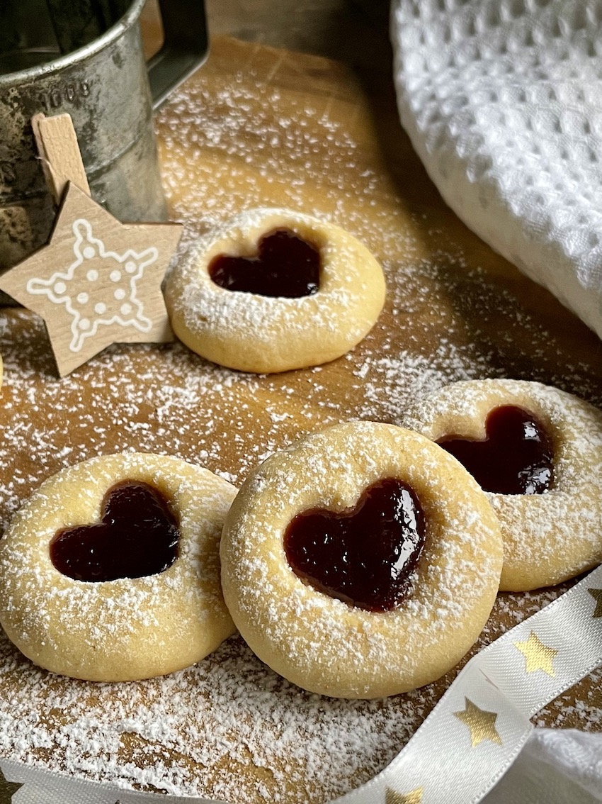 Marzipan Himbeer Plätzchen Kochtheke