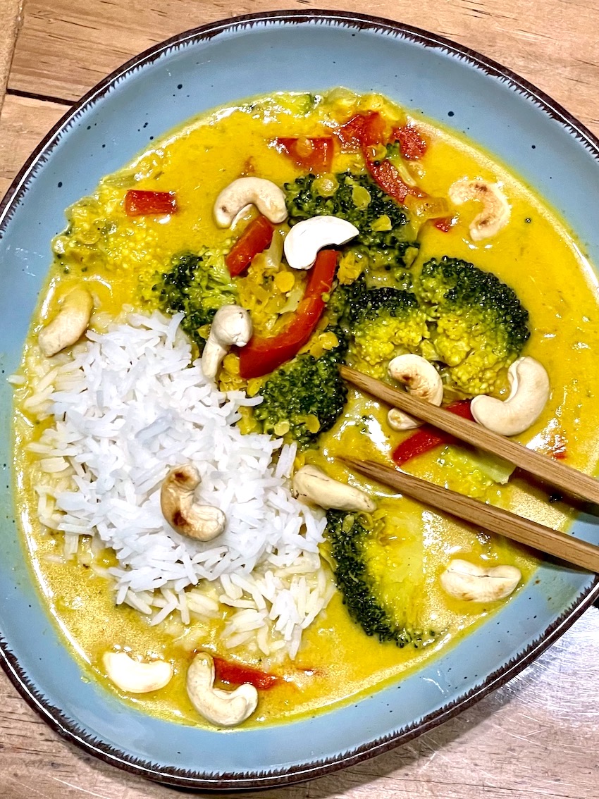 Gemüse Curry mit Reis