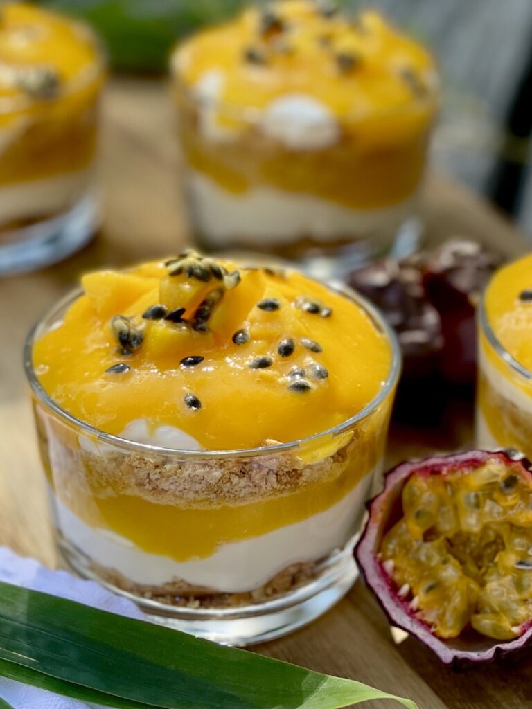 Mango-Passionfrucht-Dessert