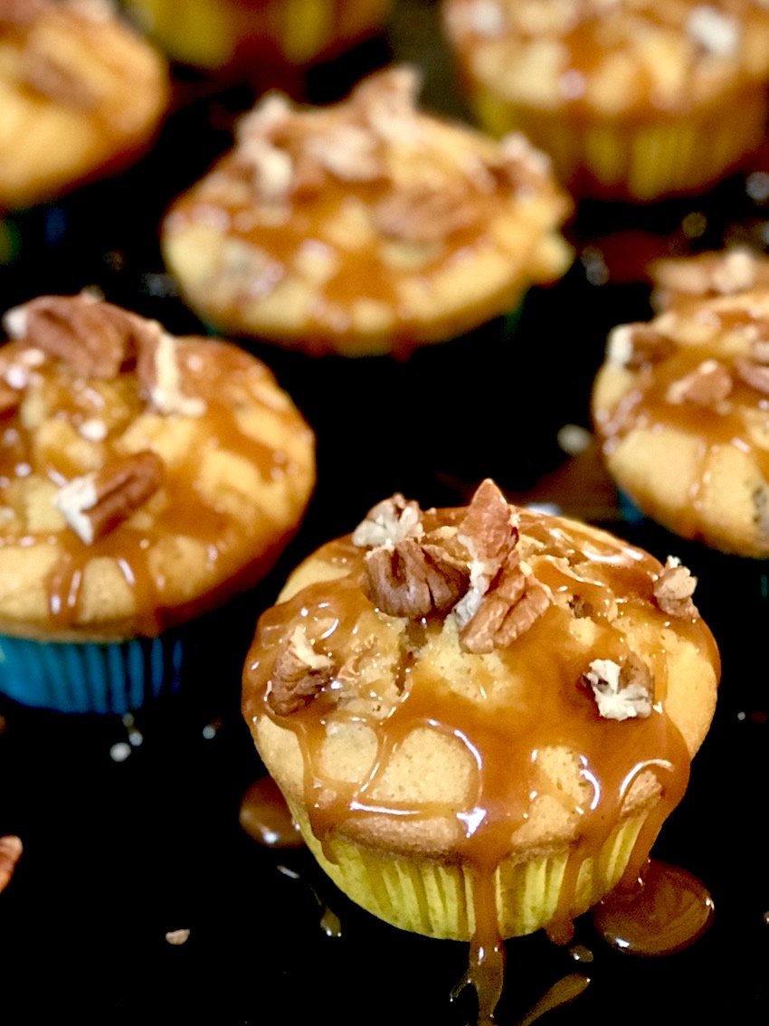 Pekan-Apfelmuffins mit Karamell - Kochtheke