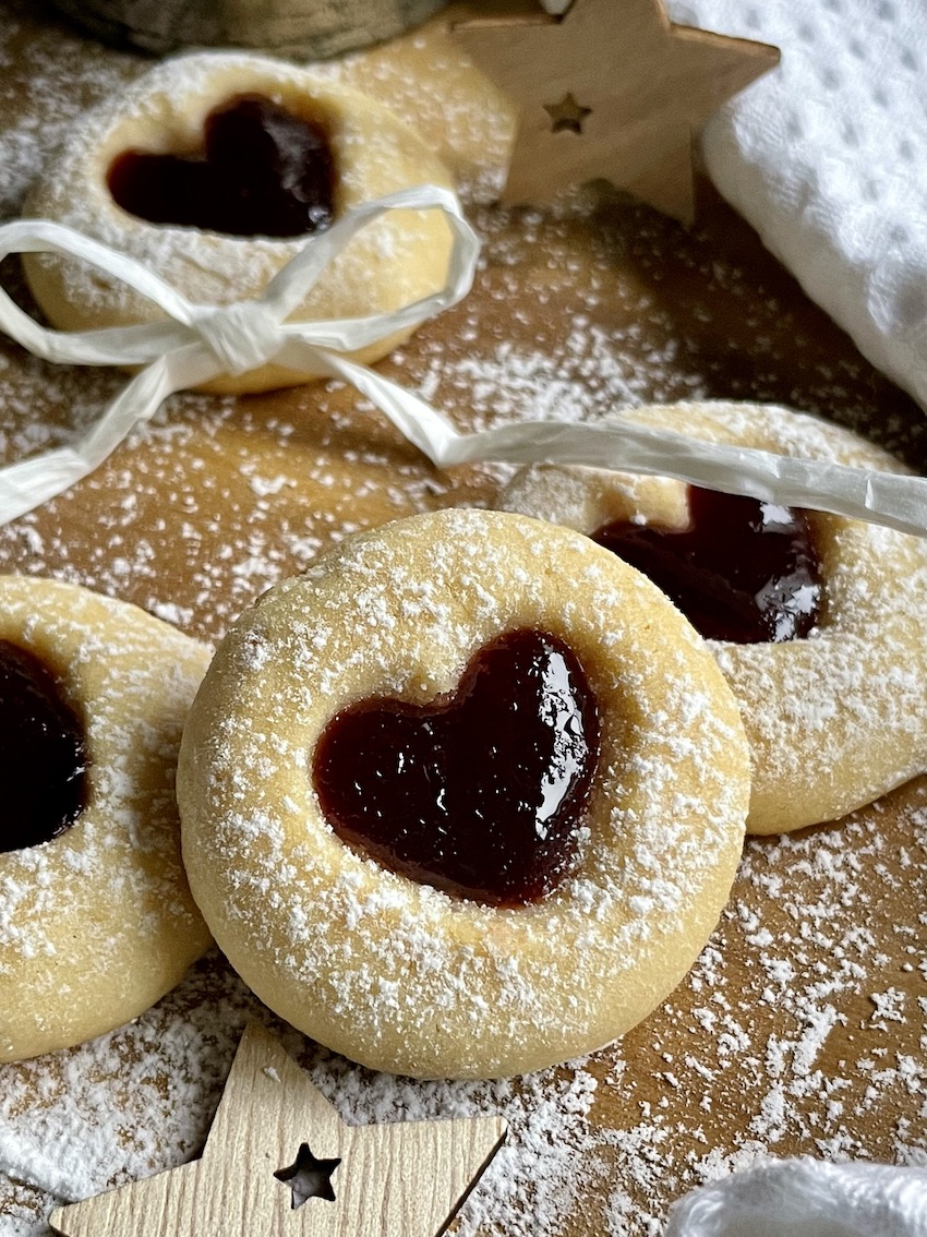 Marzipan Himbeer Plätzchen - Kochtheke